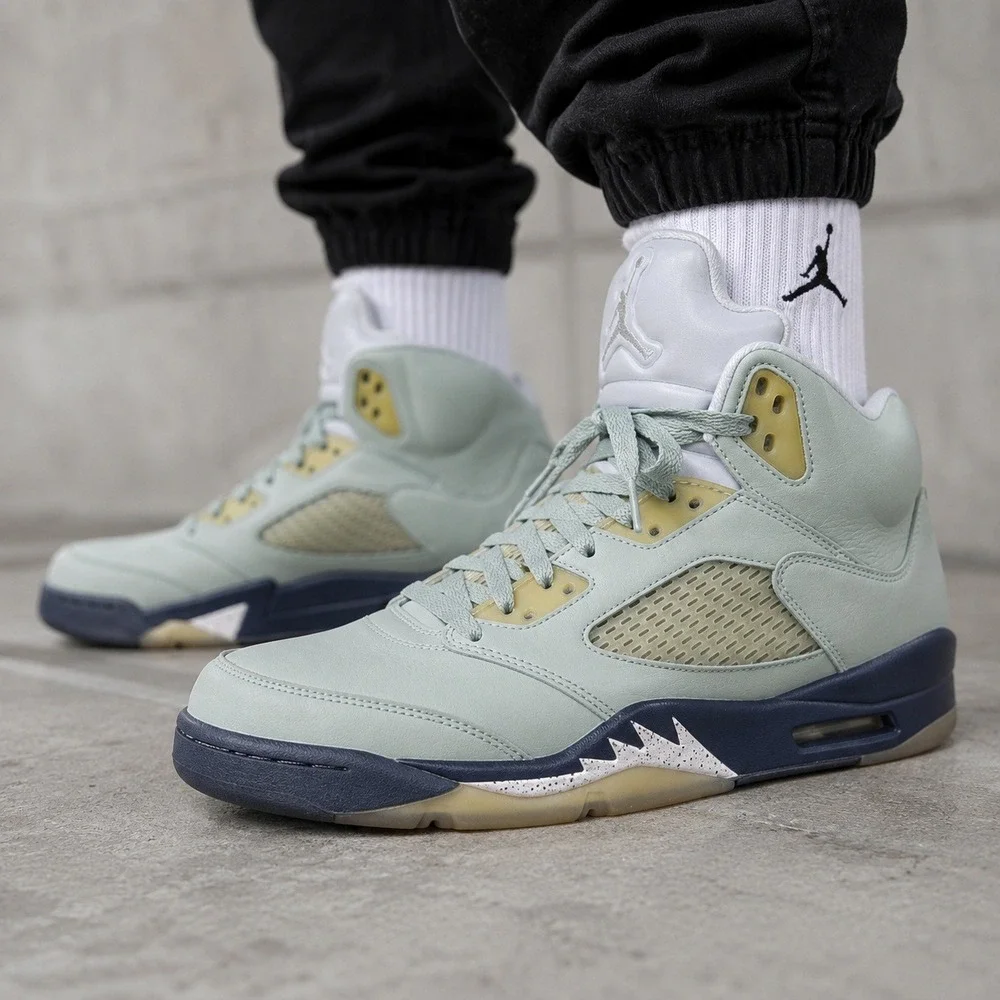 Nike Air Jordan 5 Retro Jade Horizon DC7501300 Leather Mens 10.5 OG Box Sneakers